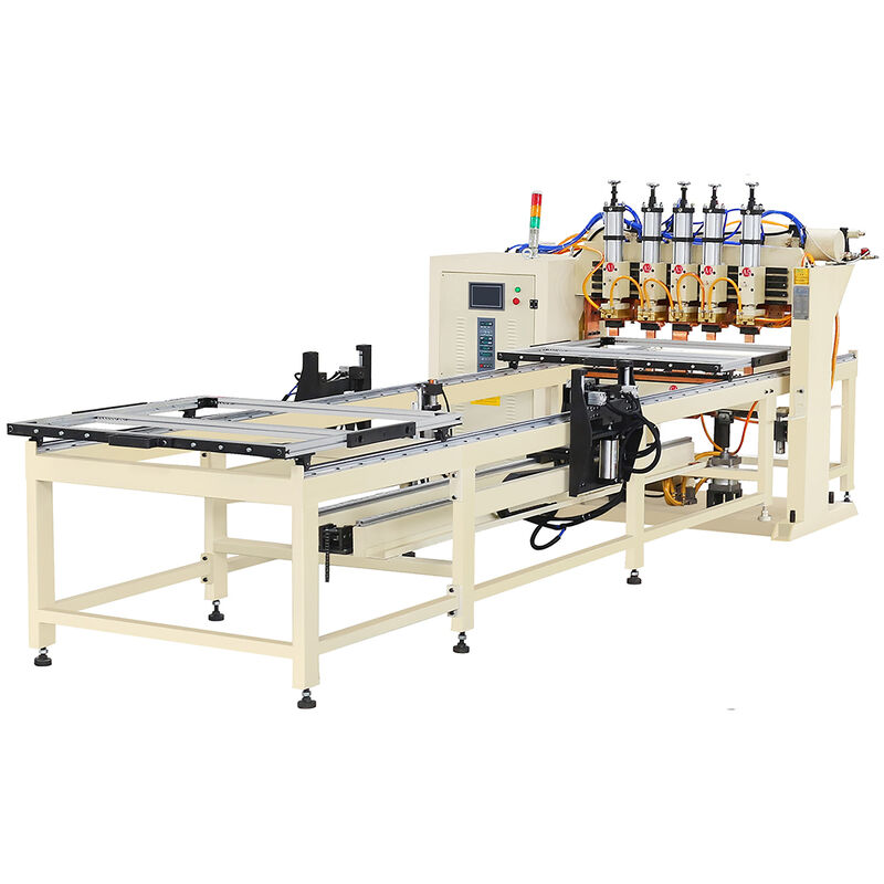 डबल लेयर फीडर और 10 इलेक्ट्रोड स्वचालित फीडिंग सिस्टम के साथ रेफ्रिजरेटर वायर मेष गैन्ट्री वेल्डिंग मशीन